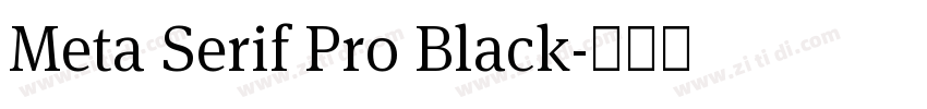 Meta Serif Pro Black字体转换